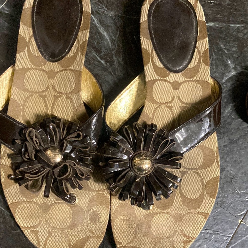 Coach flip flops